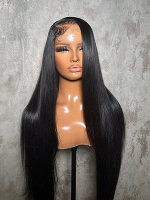 7x5 Real HD  Glueless Lace Straight Hair Brazilian Remy Hair【G074】